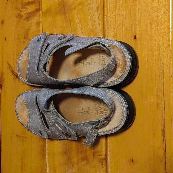 💚Ladies Finn Comfort Gray Sandals - Picture 2 of 16